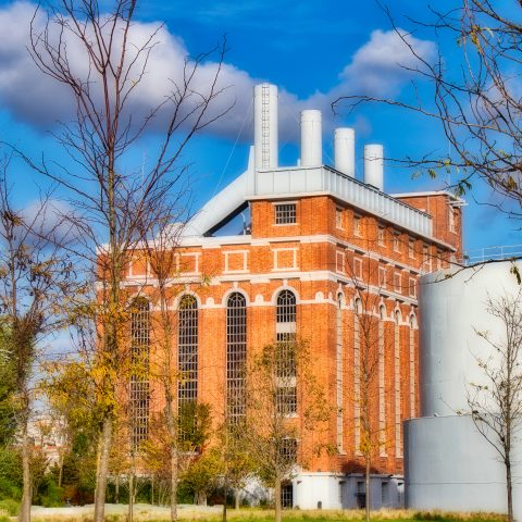 Power stations and the clouds