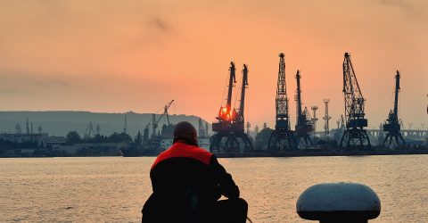 A Fisherman At Varna Harbour