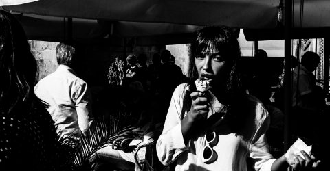 Girl eating Ice Cream.