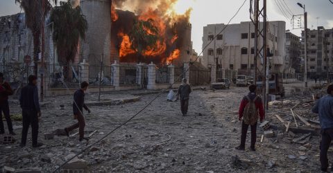 Aftermath of Airstrikes in Syria