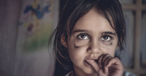 a little girl outdoors