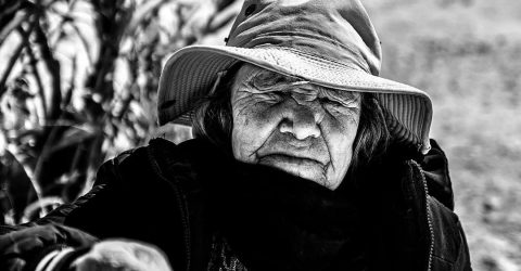 Old woman at market