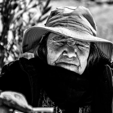 Old woman at market