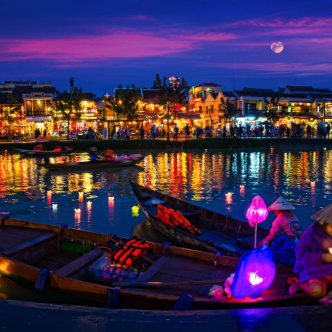 Hoi An ancient street at nigh