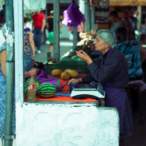 At the market