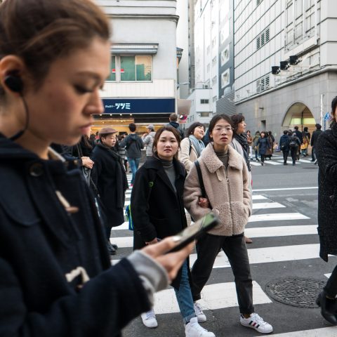 crossing the street