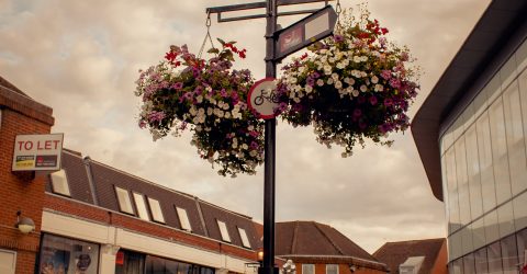 The high street lamp post.