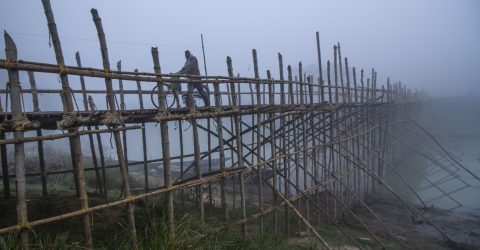 Crossing the bridge
