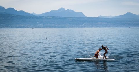 Deux Rameurs et une Chute