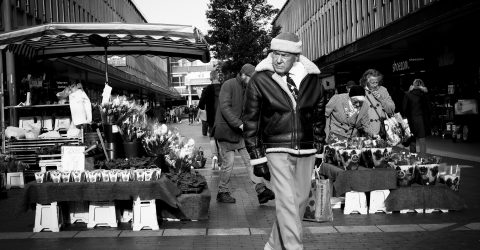Gentleman out shopping