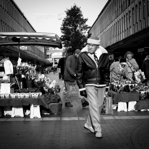 Gentleman out shopping