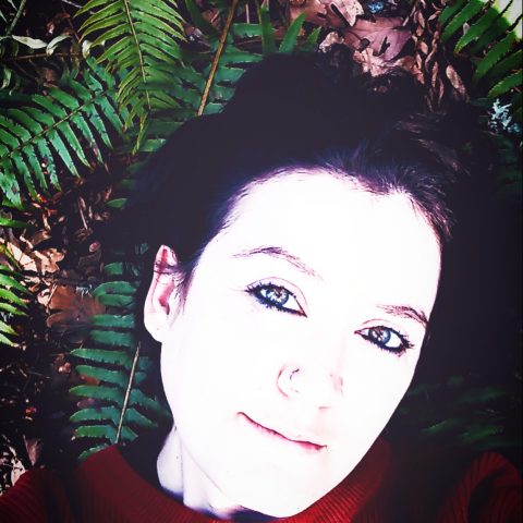 Girl with leaves