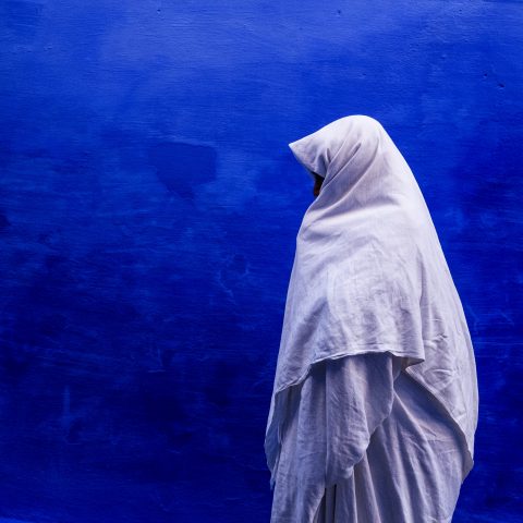 White and blue