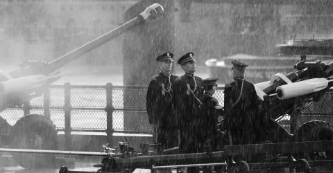 Soldiers in the rain