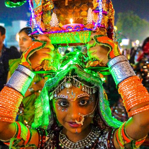 THE EXCITED NAVRATRI GIRL