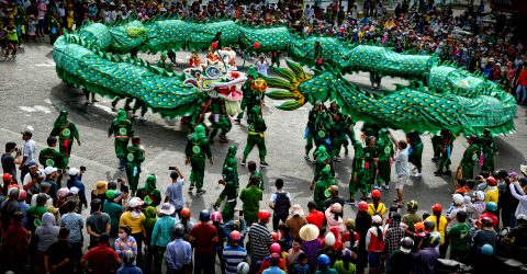 Traditional dragon dance