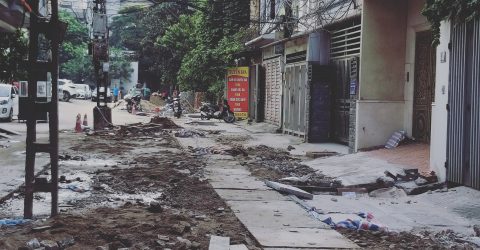 An unfinished street