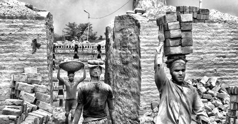 Workers of a Brick factory