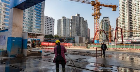 Dust control at construction site