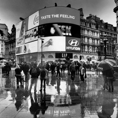 Piccadilly in the rain