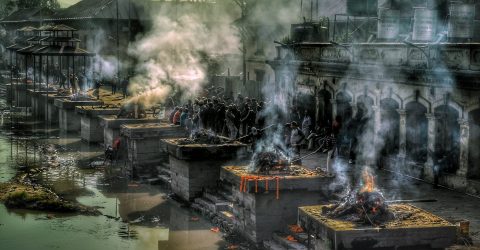 La cremazione. Pashupatinath Temple