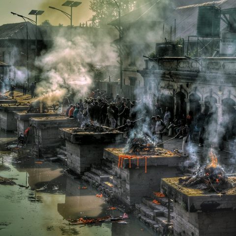 La cremazione. Pashupatinath Temple