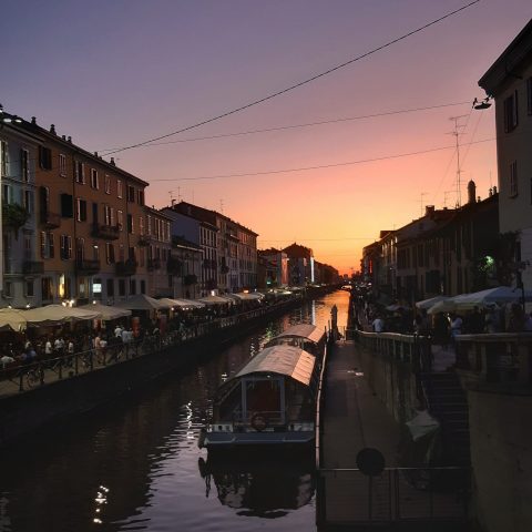 sunset in Milan – right after the lockdown