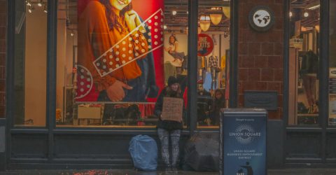 A Smile on the shopping street