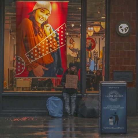 A Smile on the shopping street