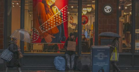 A Smile on the shopping street